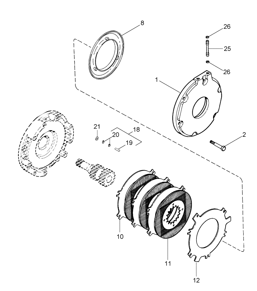 Схема запчастей Case IH MAGNUM 305 - (07-06) - BRAKES - DIFFERENTIAL (07) - BRAKES