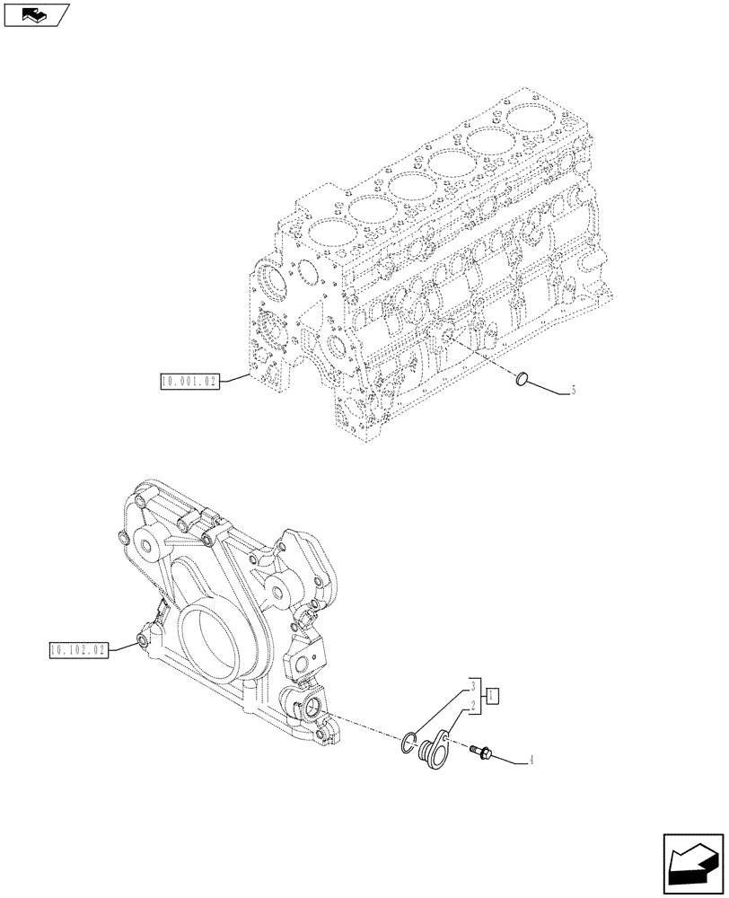 Схема запчастей Case IH P215 - (10.304.01[01]) - PUMP, ENGINE OIL & RELATED PARTS (504080617) (Jun 7 2011 2:03PM) (10) - ENGINE