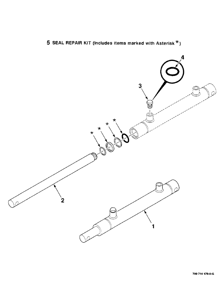 Схема запчастей Case IH 8240 - (8-22) - HYD. CYL. ASSY., REEL, SLAVE, 700714179 HYD. CYL. ASSEMBLY COMPLETE, 1 INCH BORE X 9-3/8 INCH STROKE (35) - HYDRAULIC SYSTEMS