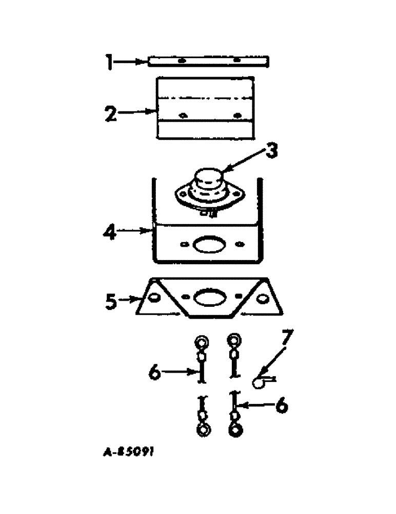 Схема запчастей Case IH 57 - (A-58) - ENGINE SHUT-OFF ATTACHMENT, PUSH BUTTON TYPE, FOR WIRE BALER, WHEN ORDERED 