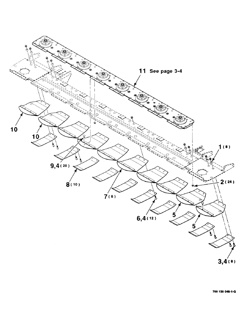 Схема запчастей Case IH 8315 - (3-02) - CUTTER BAR, ROCK GUARD AND SKID SHOE ASSEMBLY (09) - CHASSIS