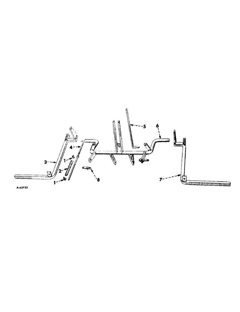 Схема запчастей Case IH INTERNATIONAL - (A-44) - REAR SECTIONS, MAIN FRAME AND OUTER TOOL BAR 