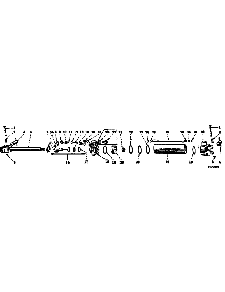 Схема запчастей Case IH 312 - (U-14) - HYDRAULIC CYLINDER, 2-1/2 X 8 