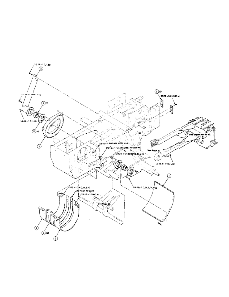 Схема запчастей Case IH 8550 - (32) - CHARGE AND STUFFER ASSMEBLY (62) - PRESSING - BALE FORMATION