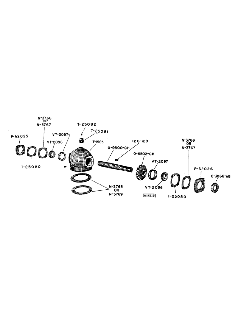 Схема запчастей Case IH 604 - (008A) - GEAR BOX ASSEMBLY 