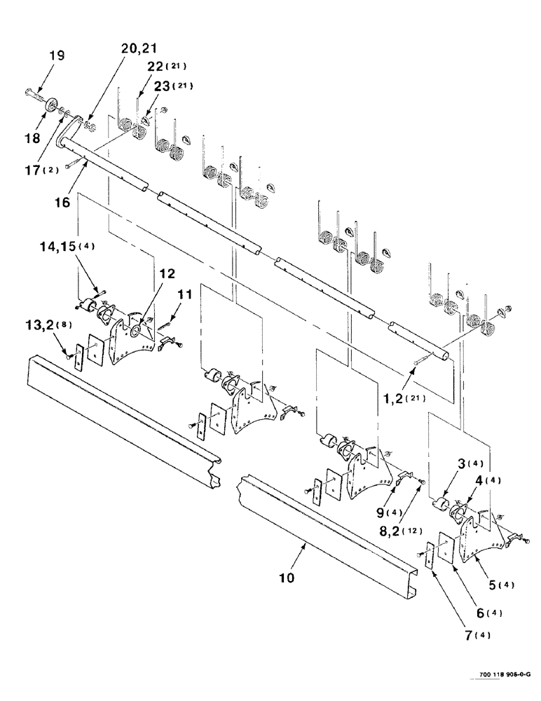 Схема запчастей Case IH 8820 - (6-08) - REEL BAT AND TINE TUBE ASSEMBLY, 14 FOOT, TINE TUBE ASSEMBLY A (09) - CHASSIS