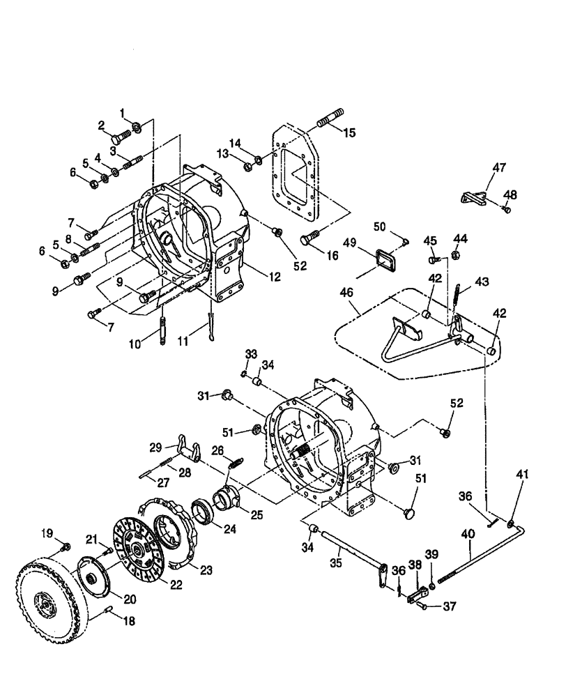 Схема запчастей Case IH FARMALL 60 - (03.02.01) - CLUTCH CASE - SSS (03) - TRANSMISSION