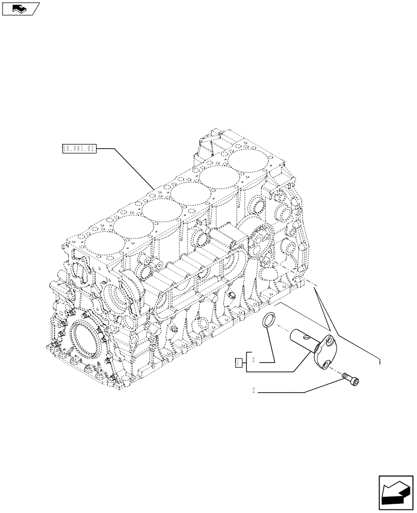 Схема запчастей Case IH 635 - (10.304.05) - OIL PRESSURE REGULATION VALVE (10) - ENGINE