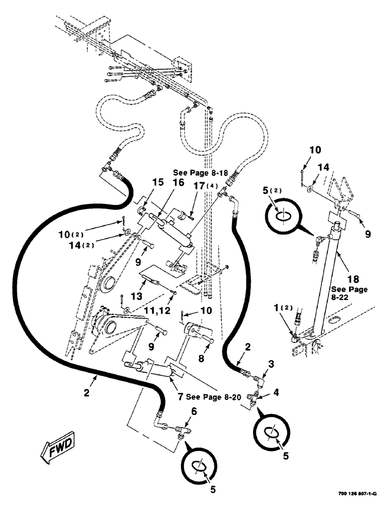 Схема запчастей Case IH 8455 - (8-14) - HYDRAULIC ASSEMBLY (TENSION CONTROL - LEFT) (07) - HYDRAULICS