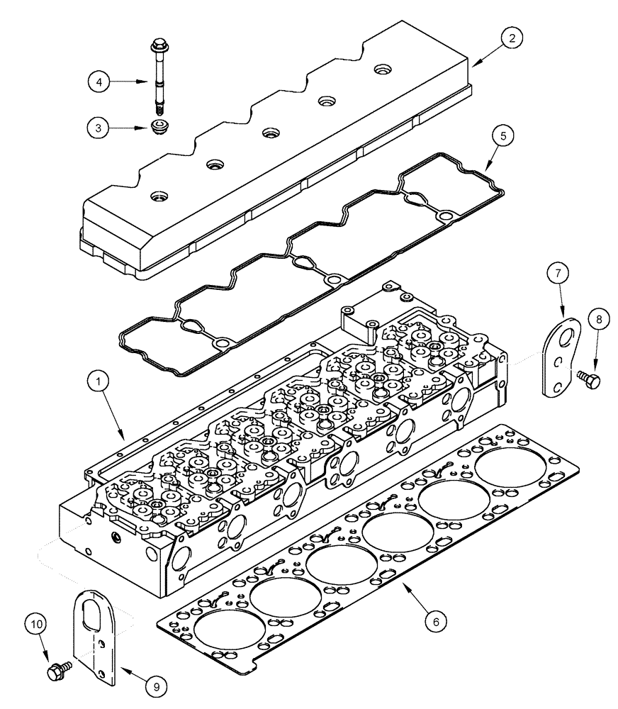 Схема запчастей Case IH FLX4375 - (02-042) - VALVE COVER (01) - ENGINE