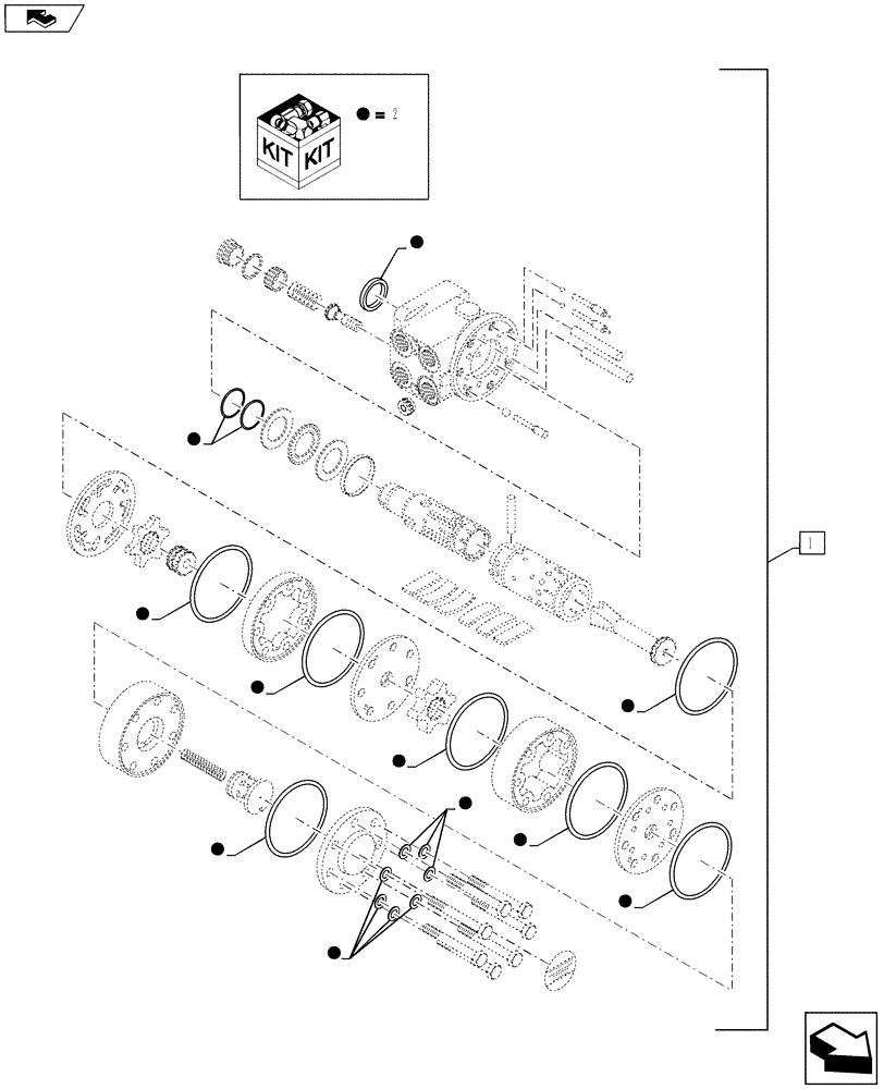 Схема запчастей Case IH PUMA 160 - (41.432.06[01A]) - HYDRAULIC STEERING - BREAKDOWN - PUMA 160 - D7113 (41) - STEERING