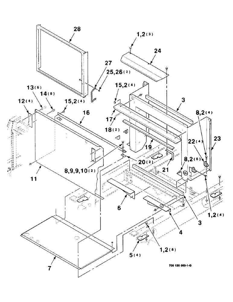 Схема запчастей Case IH 8850 - (07-36) - PANEL STYLING ASSEMBLY, FRONT (09) - CHASSIS