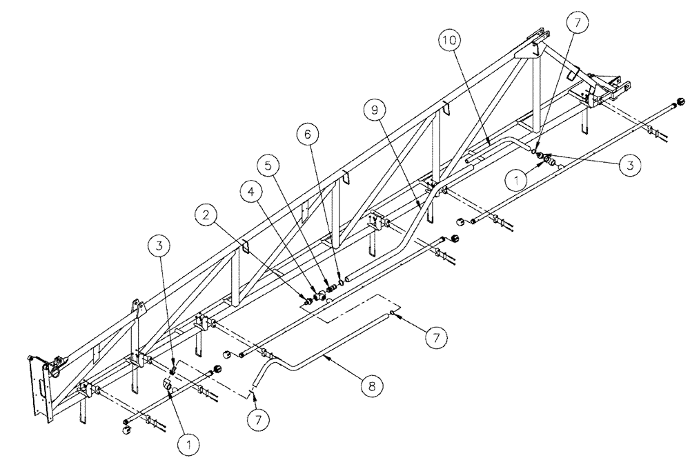 Схема запчастей Case IH SPX4260 - (09-053) - HIGH VOLUME PLUMBING, RH-LH WING Liquid Plumbing