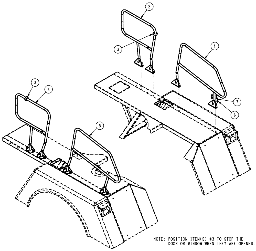 Схема запчастей Case IH FLX4010 - (04-011) - HANDRAIL GROUP, LIQUID Frame & Suspension