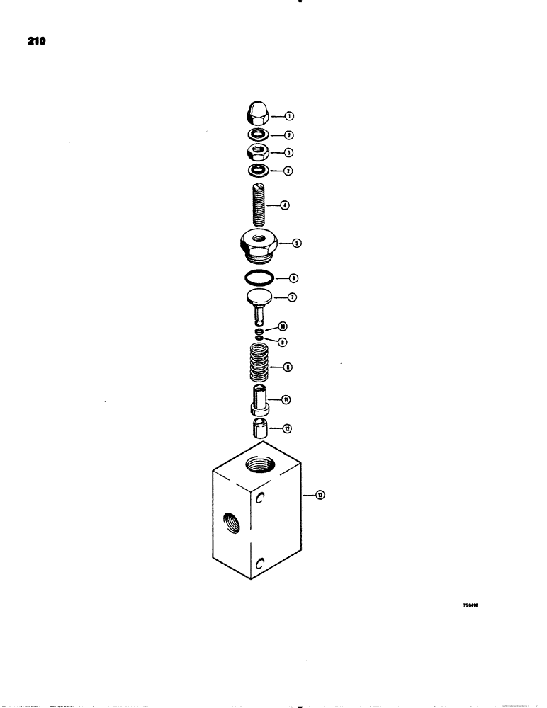 Схема запчастей Case IH 1845 - (210) - D64493 RELIEF VALVE (35) - HYDRAULIC SYSTEMS