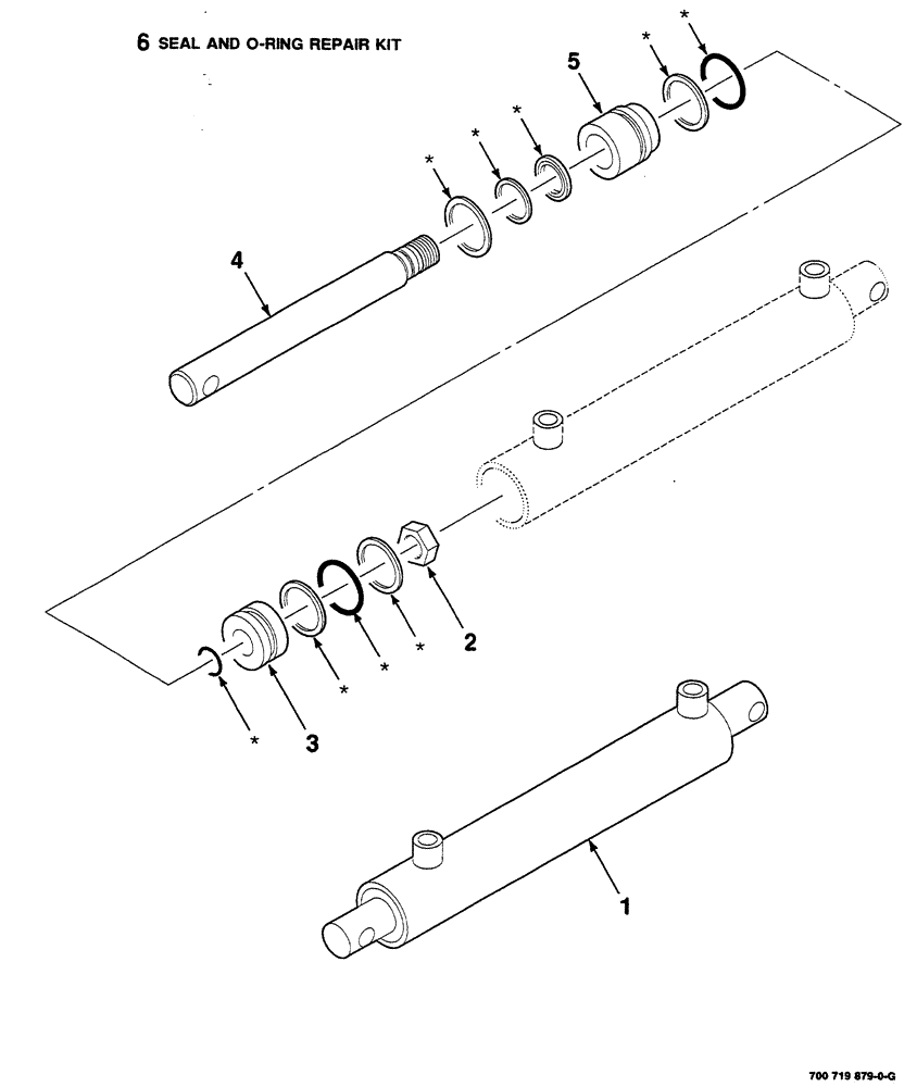 Схема запчастей Case IH RS561A - (8-034) - HYDRAULIC CYLINDER ASSEMBLY,  THREADER,  700719879 COMPLETE (07) - HYDRAULICS