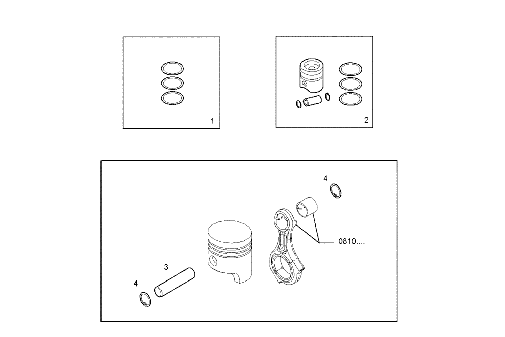 Схема запчастей Case IH FVAE2884X B200 - (0820.176) - PISTON ASSY - PISTON RINGS - PISTON PIN 