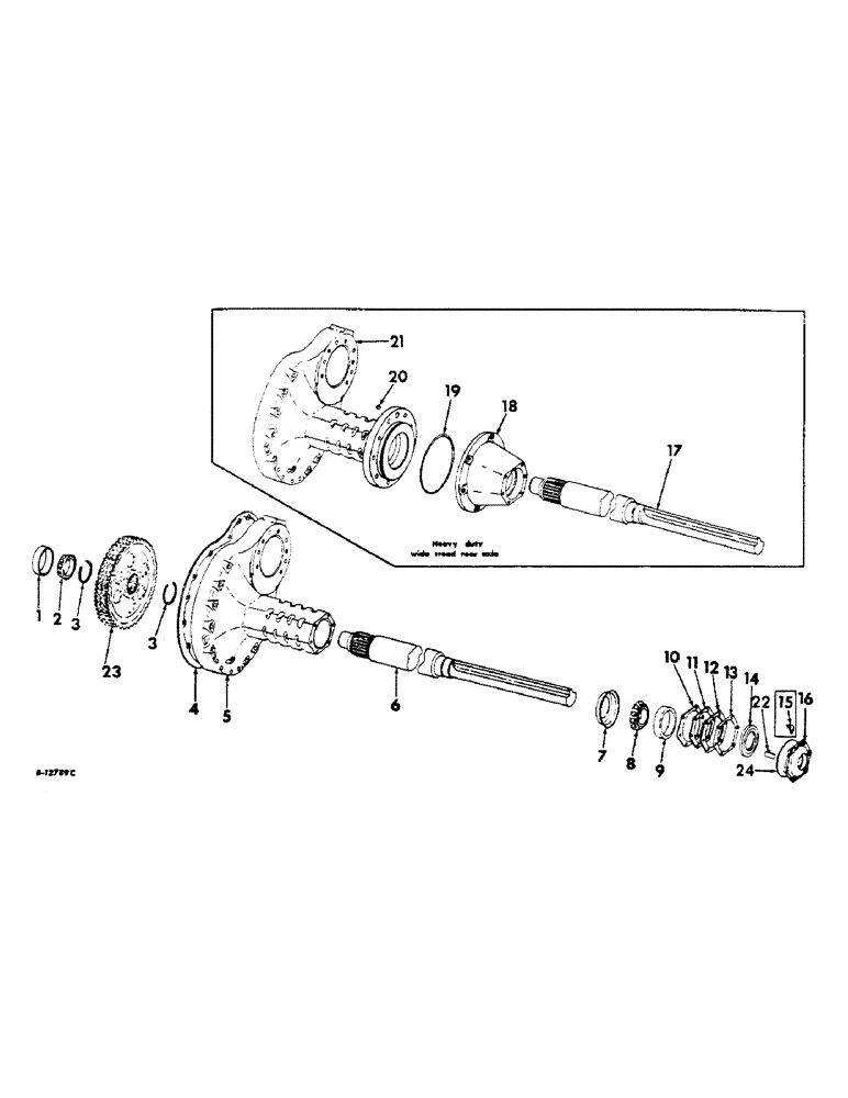 Схема запчастей Case IH 2806 - (B-11) - POWER TRAIN, REAR AXLE AND CONNECTIONS, ALL TRACTORS EXCEPT HI-CLEAR (03) - POWER TRAIN