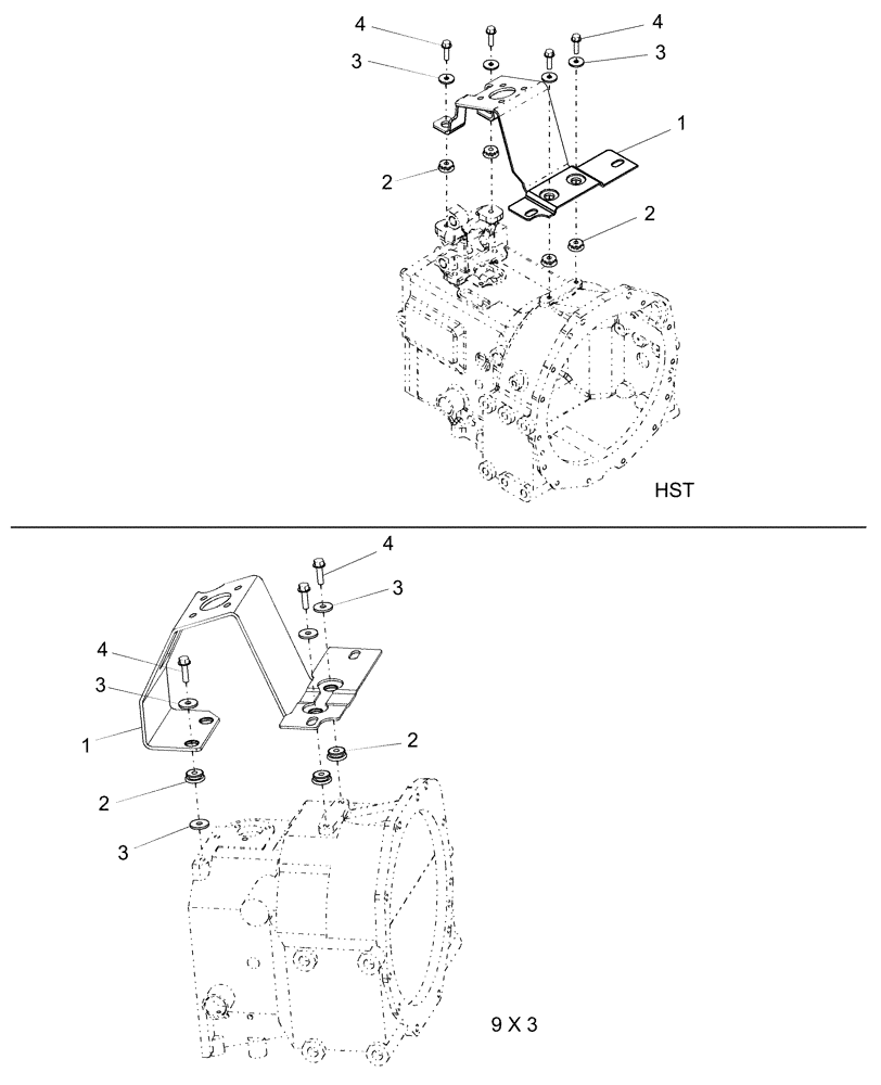 Схема запчастей Case IH DX34 - (04.01.01) - STEERING COLUMN BRACKET (04) - FRONT AXLE & STEERING