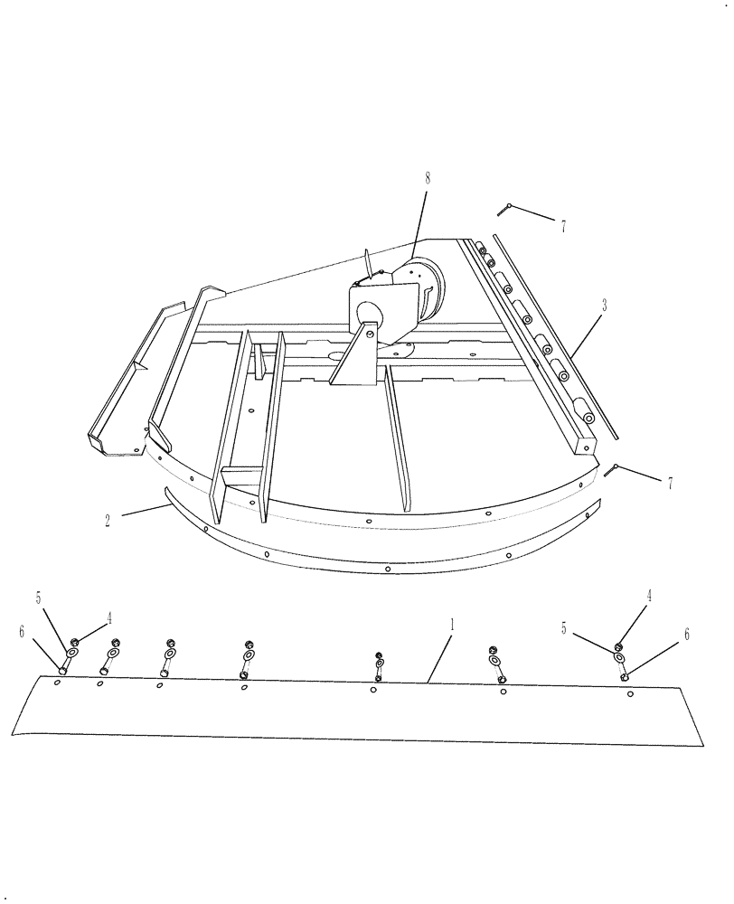 Схема запчастей Case IH 717721476 - (004) - SAFETY SHIELD WING REAR (08) - SHEET METAL