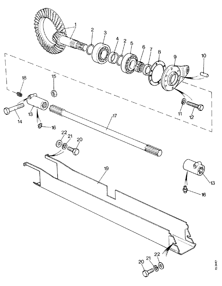 Схема запчастей Case IH 1490 - (G11-1) - DRIVE - CARRARO AXLE, MFD MODEL (04) - FRONT AXLE