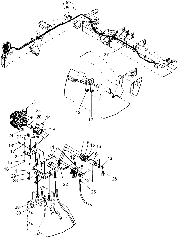 Схема запчастей Case IH 1260 - (75.110.12) - LIQUID FERTILIZER - PUMP LIQUID TANK (75) - SOIL PREPARATION