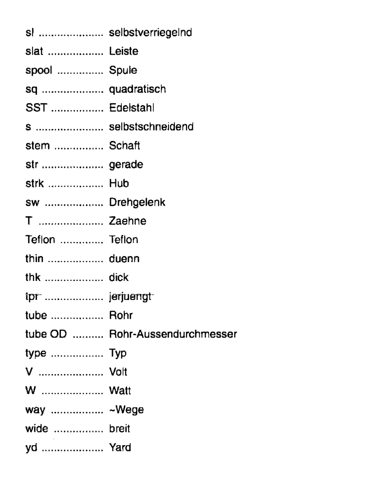 Схема запчастей Case IH 8650 - (1-13) - ERLÄUTERUNG DER ABKÜRZUNGEN FÜR MASSANGABEN 