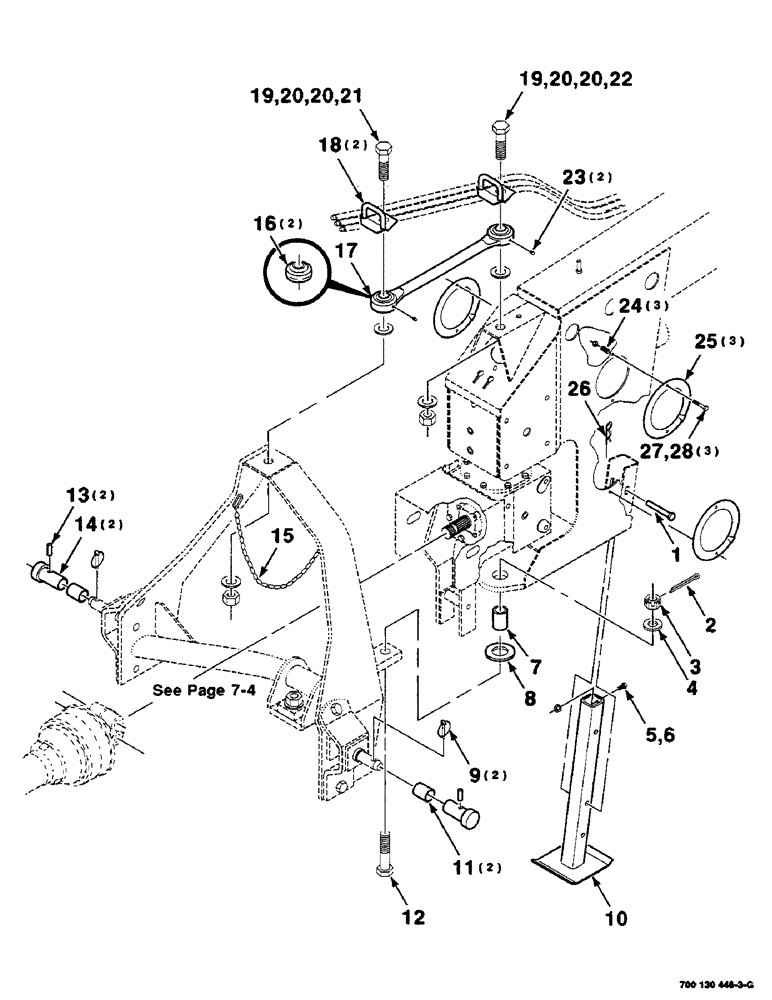 Схема запчастей Case IH DC515 - (7-02) - HITCH AND JACK ASSEMBLY (09) - CHASSIS