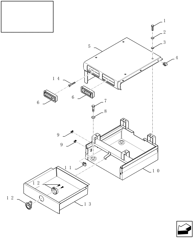 Схема запчастей Case IH AFX8010 - (E.32.A.70[6]) - SUPPORT, SEAT - PRIOR TO P.I.N. HAJ105701 E - Body and Structure