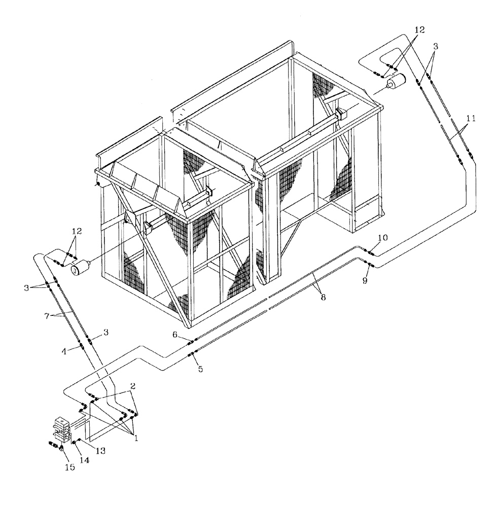 Схема запчастей Case IH AUSTOFT - (B05-10) - HYDRAULIC CIRCUIT (DOUBLE BIN DISCHARGE ROLLERS) Hydraulic Components & Circuits