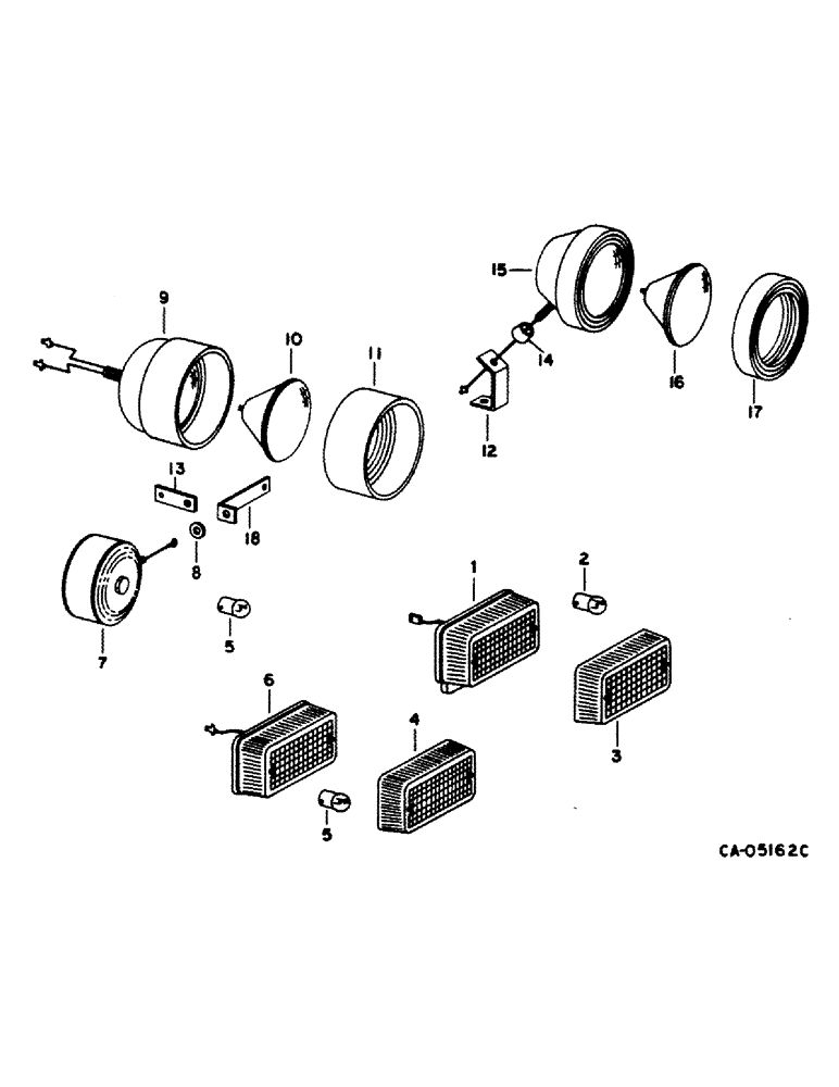 Схема запчастей Case IH 1420 - (08-19) - ELECTRICAL, LIGHTS AND MOUNTING (06) - ELECTRICAL