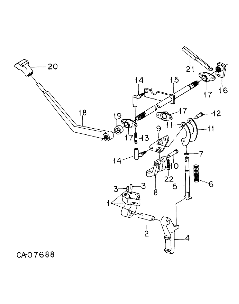 Схема запчастей Case IH 3488 - (07-23) - DRIVE TRAIN, PARK LOCK BRAKE (04) - Drive Train