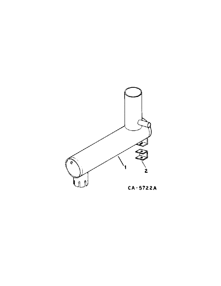 Схема запчастей Case IH 1470 - (12-05[1]) - MUFFLER FOR FACTORY INSTALLED ASPIRATOR ATTACHMENT Power