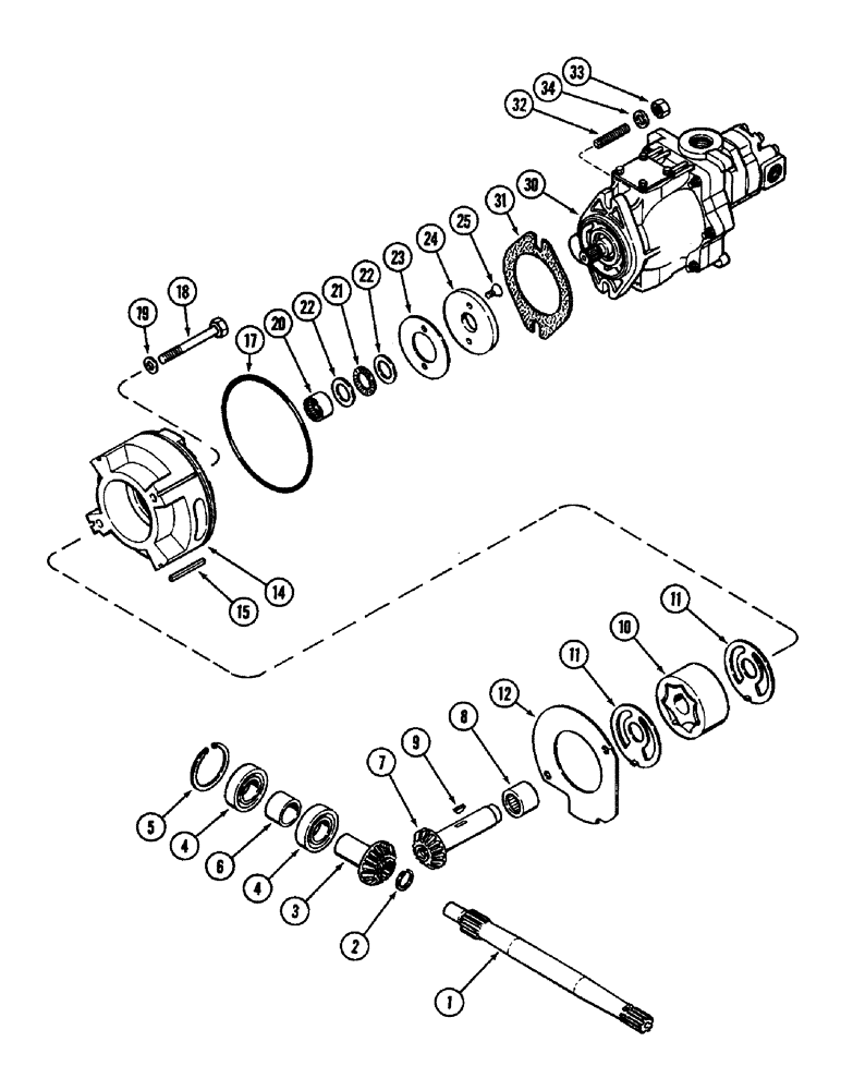 Схема запчастей Case IH 3294 - (8-268) - HYDRAULICS, CHARGING PUMP AND DRIVE (08) - HYDRAULICS