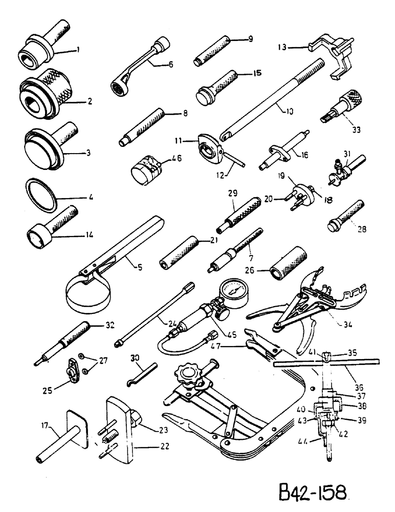 Схема запчастей Case IH 385 - (0E15-2) - SERVICE TOOLS Power