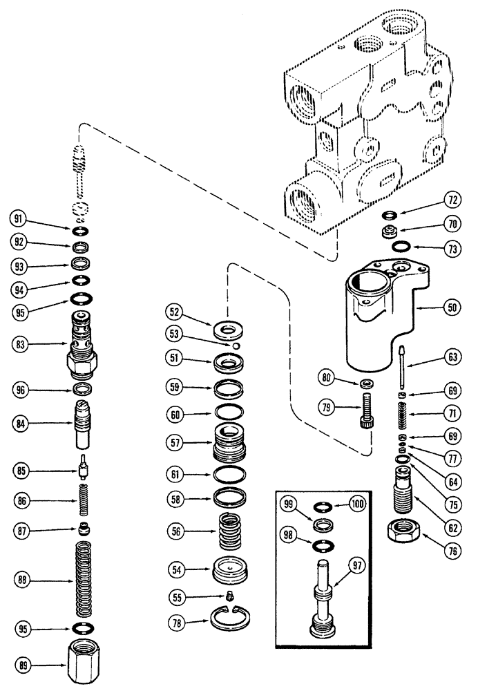 Схема запчастей Case IH 7240 - (8-056) - HYDRAULIC REMOTE VALVE ASSEMBLY, FIRST REMOTE WITH LOAD CHECK (08) - HYDRAULICS