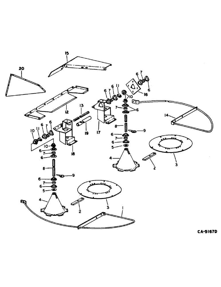 Схема запчастей Case IH 1480 - (20-10) - SEPARATOR, STRAW SPREADER Separation