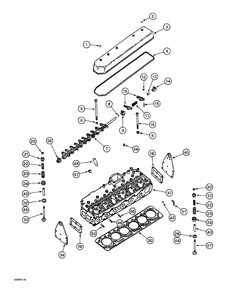 Схема запчастей Case IH DT-429 - (9-14) - CYLINDER HEAD AND RELATED PARTS 