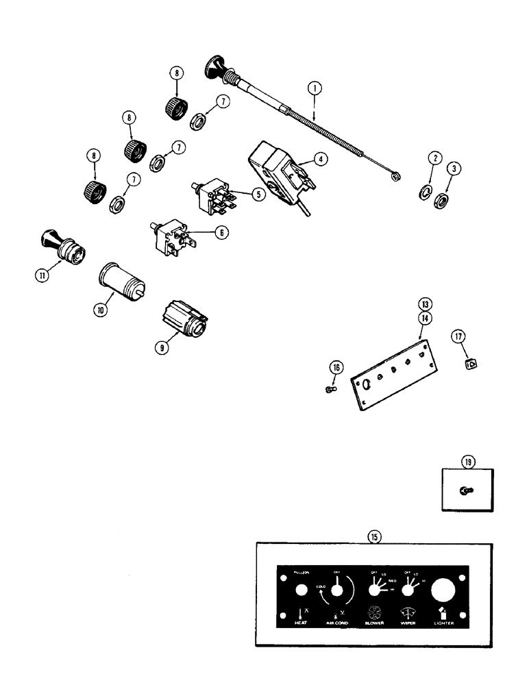 Схема запчастей Case IH 1370 - (502) - CAB, CONTROLS AND PANEL (09) - CHASSIS/ATTACHMENTS