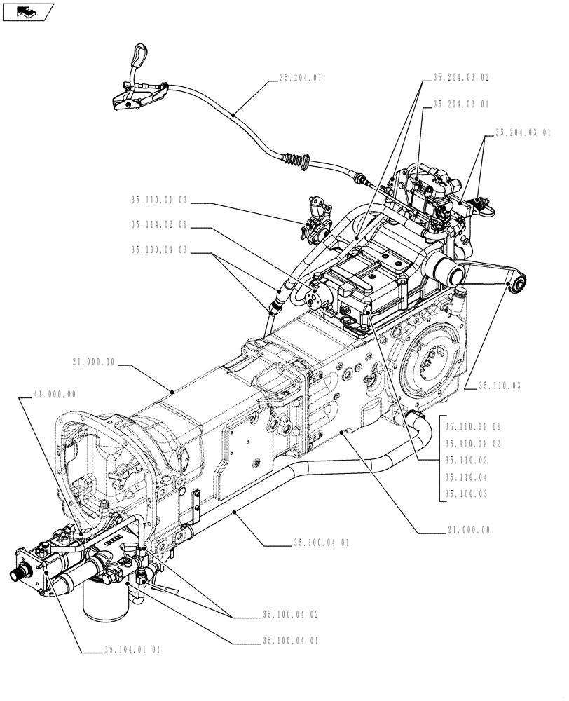 Схема запчастей Case IH FARMALL 65C - (35.000.00[01]) - PICTORIAL INDEX - HYDRAULIC SYSTEM (35) - HYDRAULIC SYSTEMS