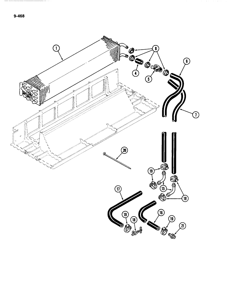 Схема запчастей Case IH 4494 - (9-468) - CAB, HEATER GROUP, CAB SERIAL NO. 12112500 AND AFTER (09) - CHASSIS/ATTACHMENTS