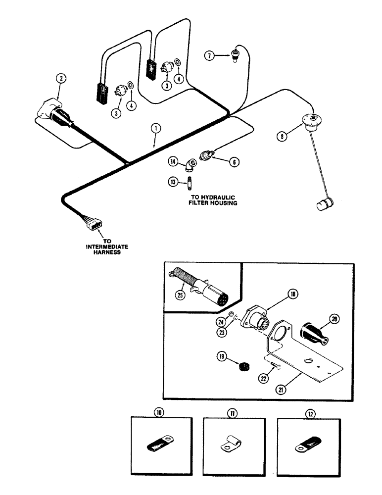 Схема запчастей Case IH 2470 - (092) - TRANSMISSION HARNESS AND ATTACHING PARTS (04) - ELECTRICAL SYSTEMS