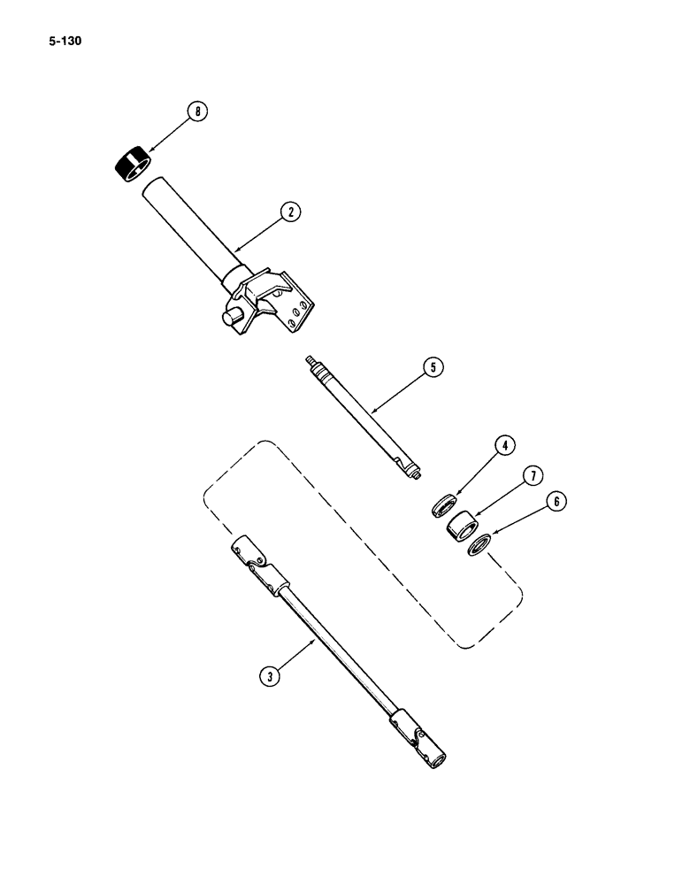 Схема запчастей Case IH 4994 - (5-130) - STEERING COLUMN (05) - STEERING