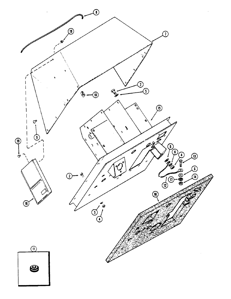 Схема запчастей Case IH 2670 - (424) - COCKPIT (09) - CHASSIS/ATTACHMENTS