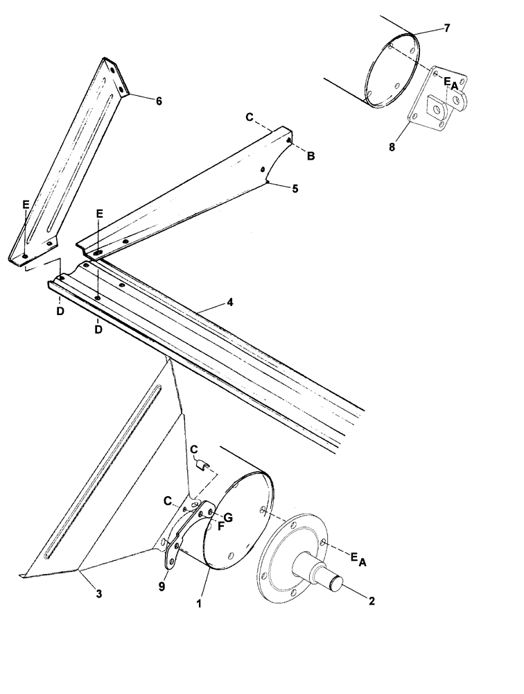 Схема запчастей Case IH 2052 - (09-25) - BAT REEL (03) - CHASSIS/MOUNTED EQUIPMENT