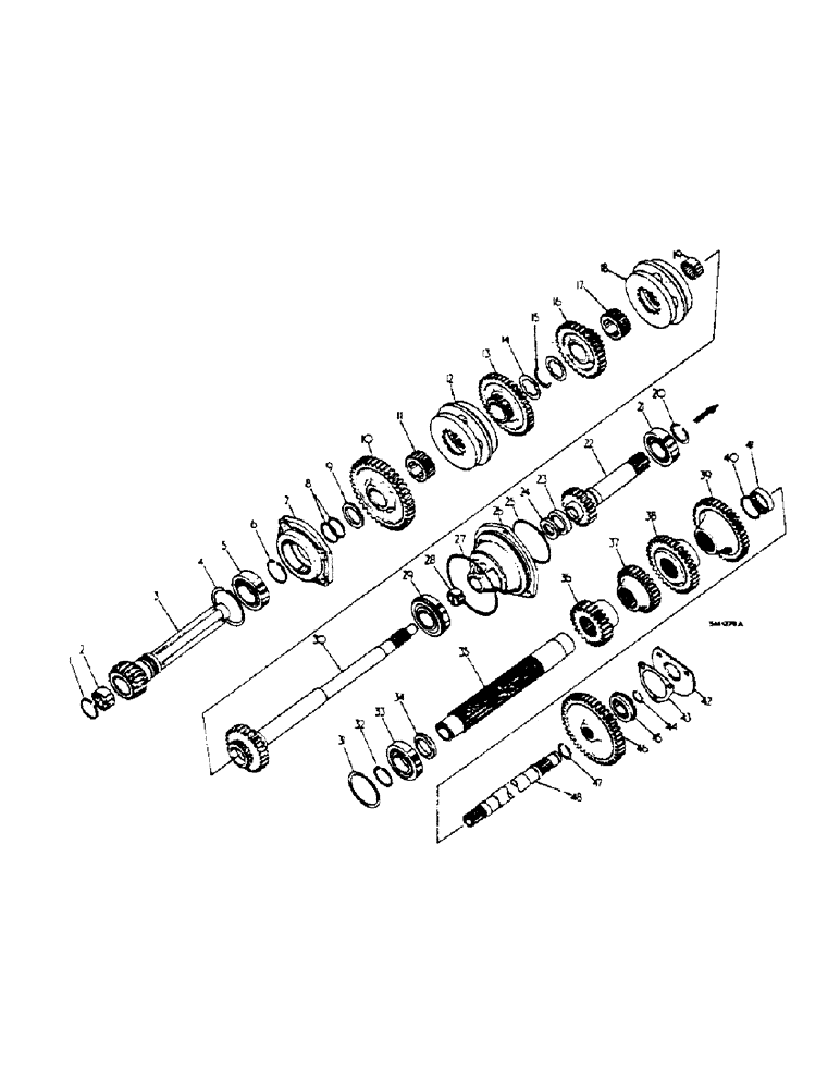 Схема запчастей Case IH 454 - (07-23) - SPEED TRANSMISSION, IN CLUTCH HOUSING (04) - Drive Train