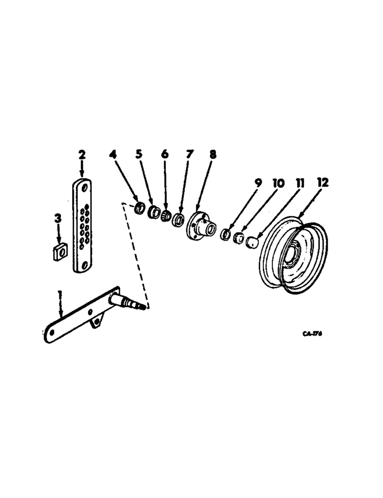 Схема запчастей Case IH 380 - (AA-7) - GAUGE WHEEL ATTACHMENT 