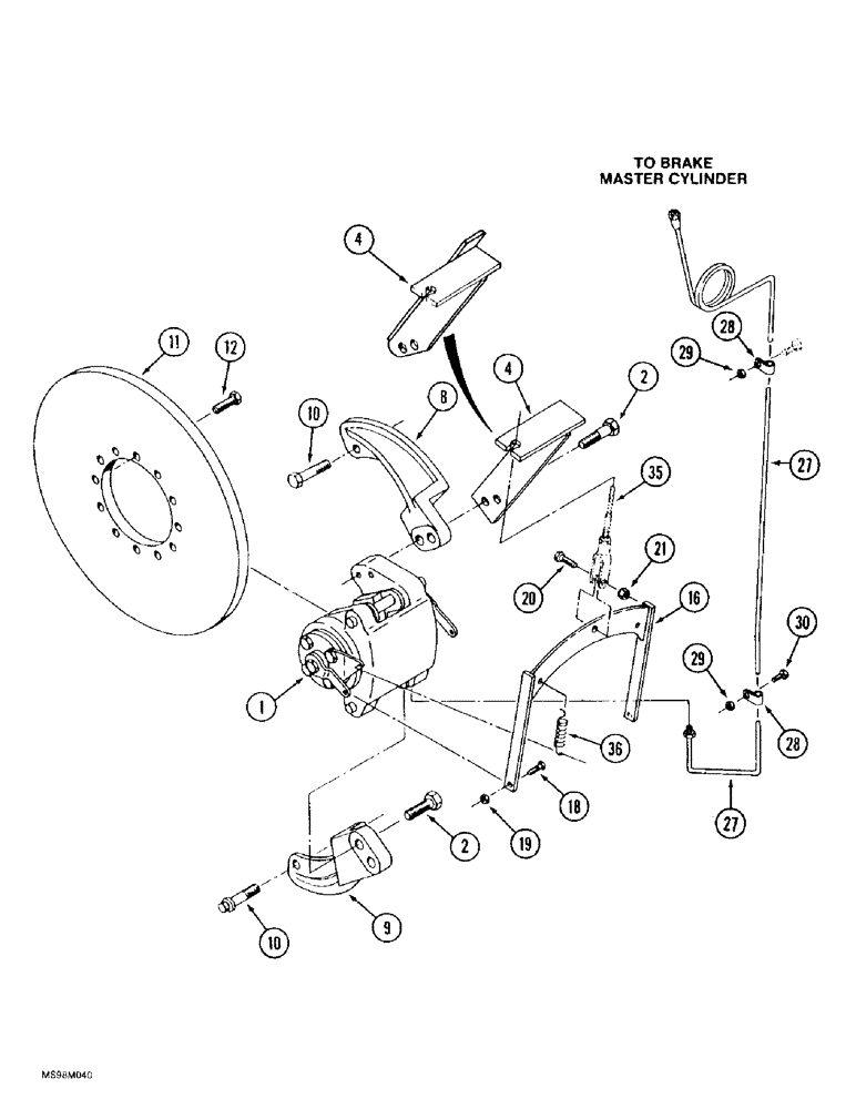 Схема запчастей Case IH 9350 - (7-06) - BRAKE SYSTEM, STEERING AND RIGID AXLES (07) - BRAKES