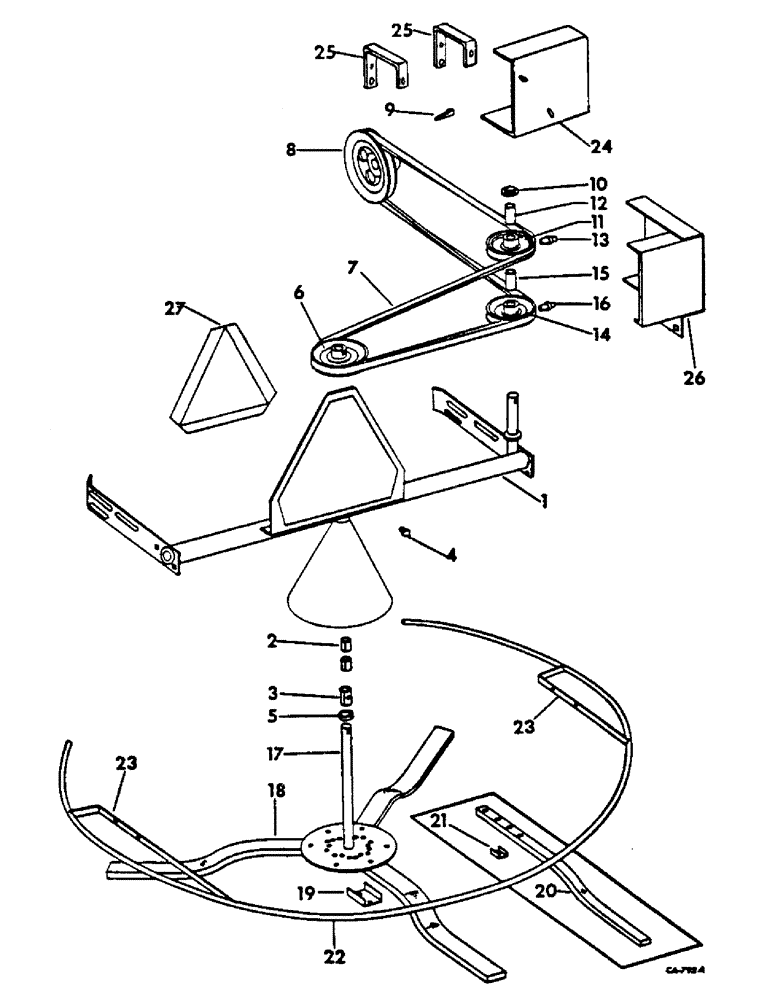 Схема запчастей Case IH 615 - (20-06) - SEPARATOR, STRAW SPREADER Separation