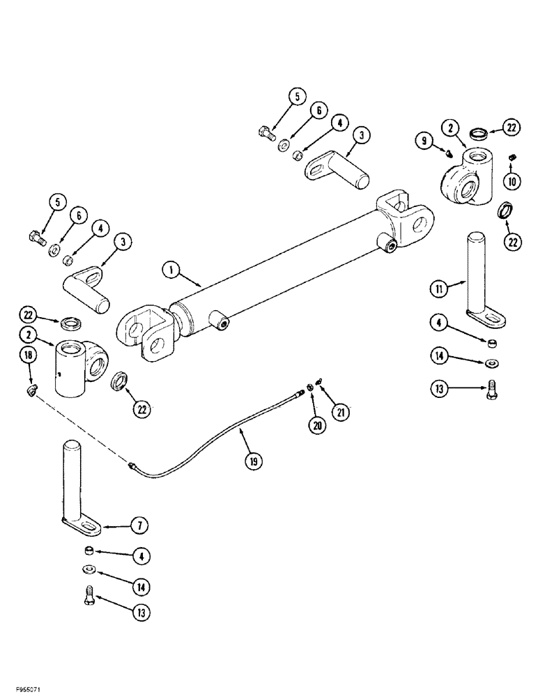 Схема запчастей Case IH 9380 QUADTRAC - (5-018) - STEERING CYLINDER MOUNTING (05) - STEERING